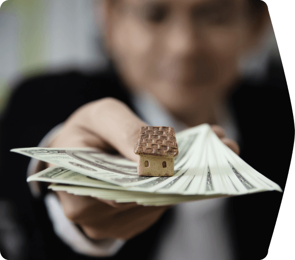 business-man-show-money-bank-note-make-financial-plan-invite-people-sell-buy-house-car-monetary-properties-loan-credit-insurance-concept