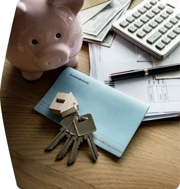 business-man-show-money-bank-note-make-financial-plan-invite-people-sell-buy-house-car-monetary-properties-loan-credit-insurance-concept